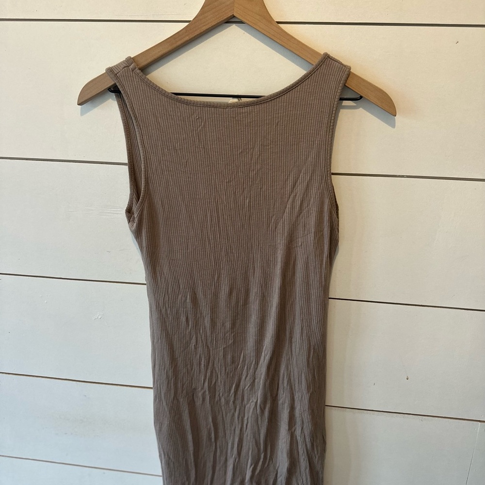Pinkblush Ribbed Knit Top in Taupe
